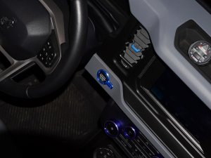 Ford Bronco Start/ Stop Button Trim - Anodized Blue